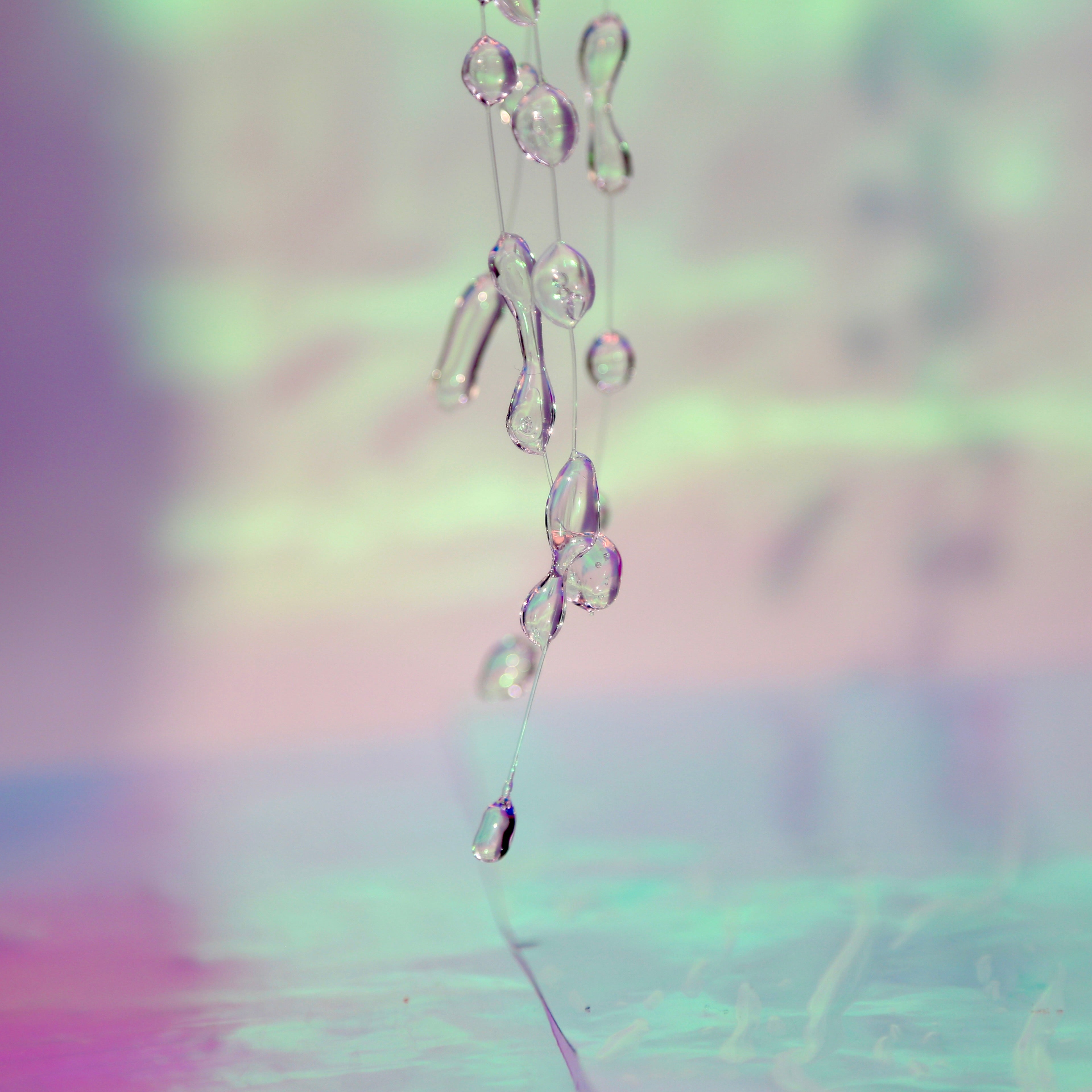 Long Clear Resin Raindrop Earrings: Ethereal Cascading Dangle Jewelry
