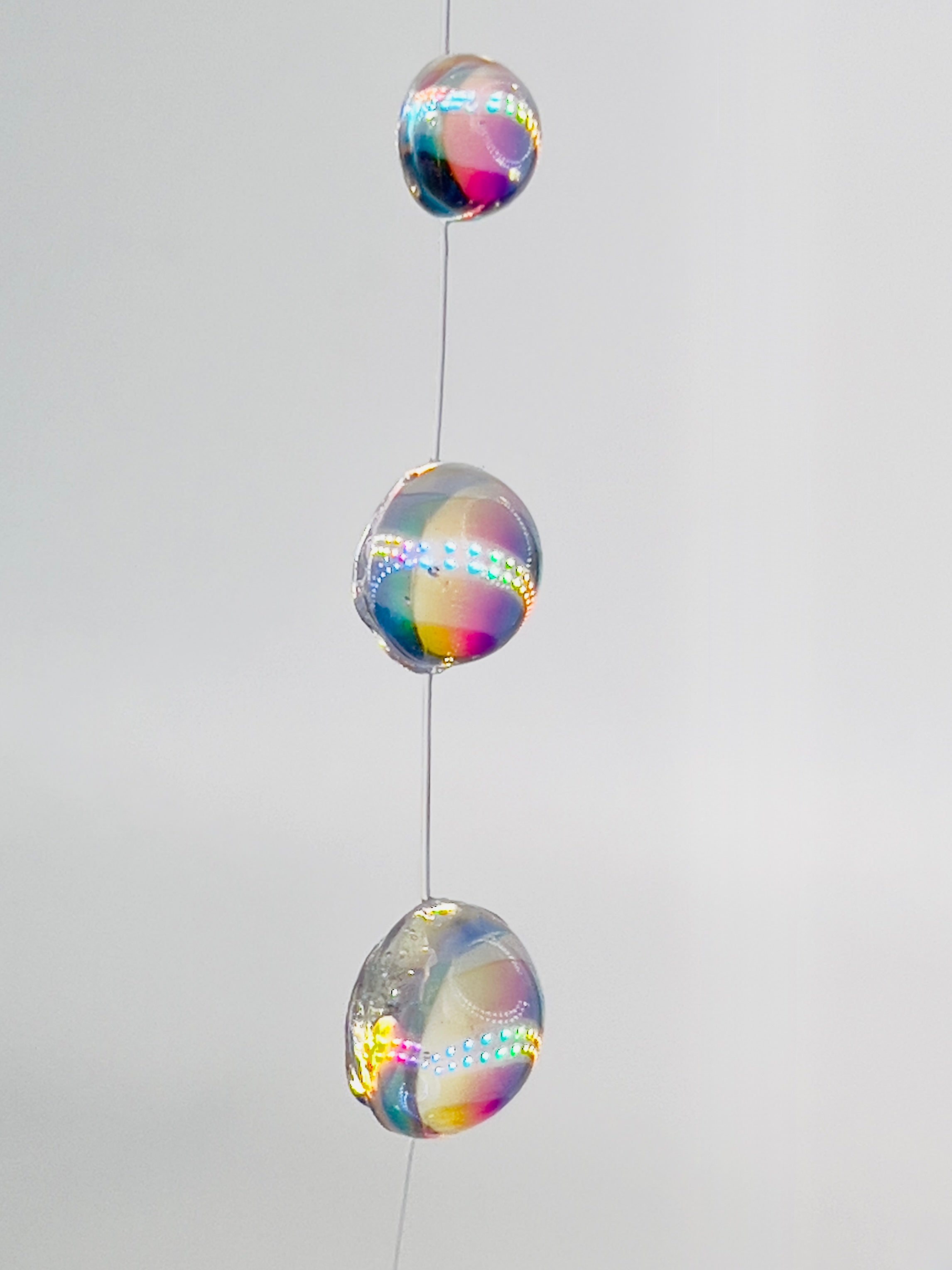 Iridescent Crystal Cascade Earrings: Modern Minimalist Statement Jewelry
