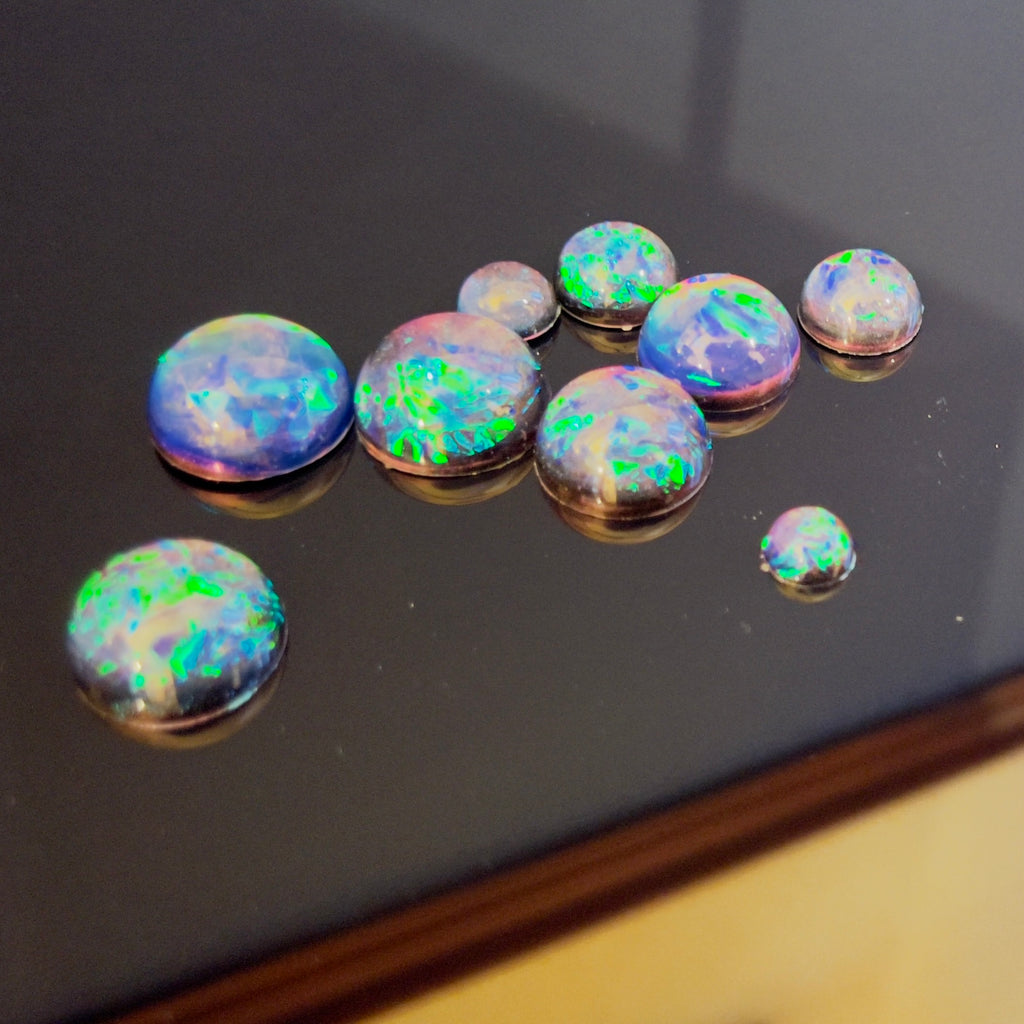 Dichroic Resin Cabochons: Galaxy Aurora Opal Domes