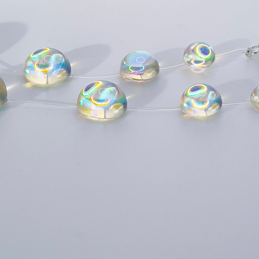 Iridescent Crystal Cascade Earrings: Modern Minimalist Statement Jewelry