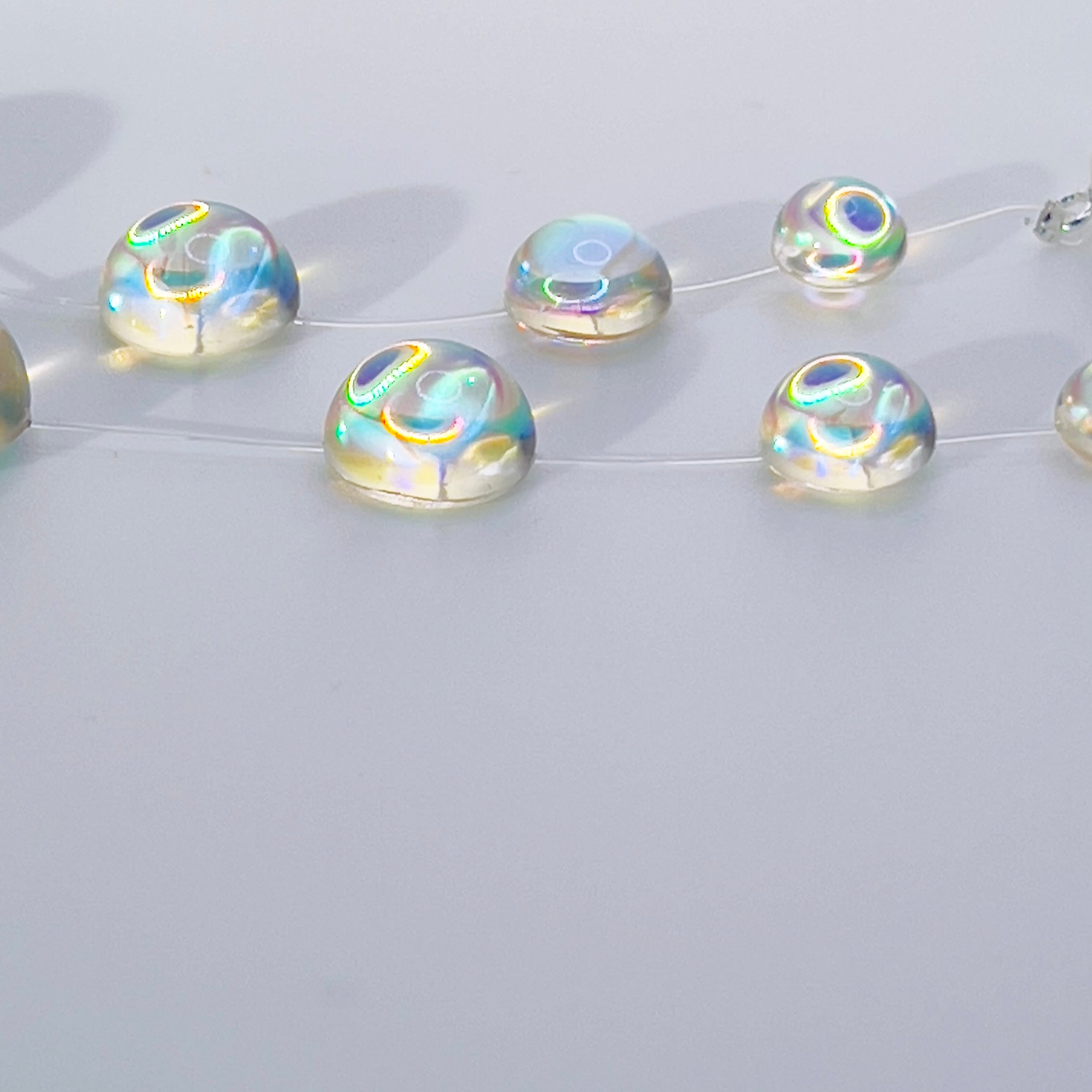 Iridescent Crystal Cascade Earrings: Modern Minimalist Statement Jewelry