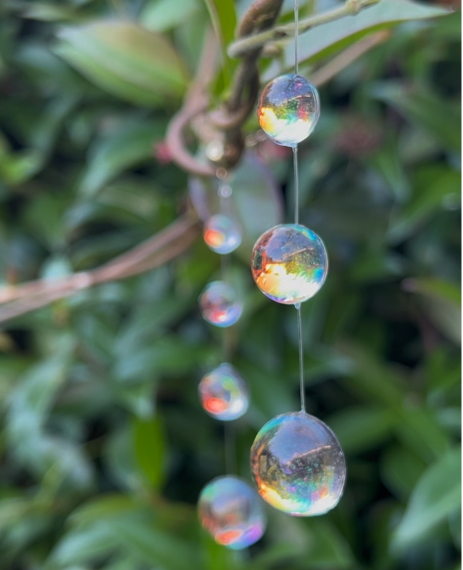 Iridescent Crystal Cascade Earrings: Modern Minimalist Statement Jewelry